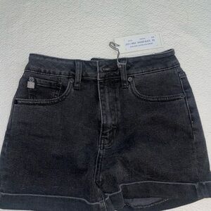 Women's Black Denim Shorts